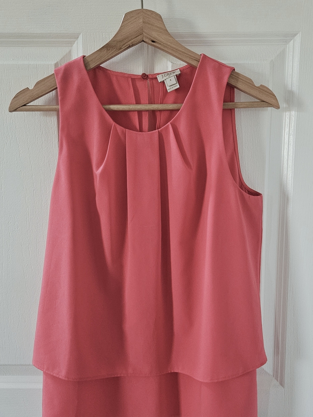 J. Crew Sleeveless Pleat-Front Shell Top - Hot Pink